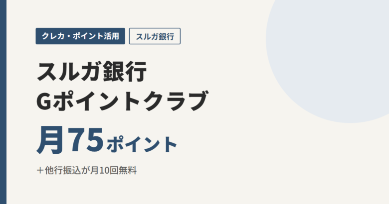 スルガ銀行Gポイントクラブ 月75ポイント